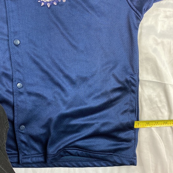 Vintage Pro Player Georgetown Navy Blue Mesh Button Athletic Jacket - Picture 6 of 16